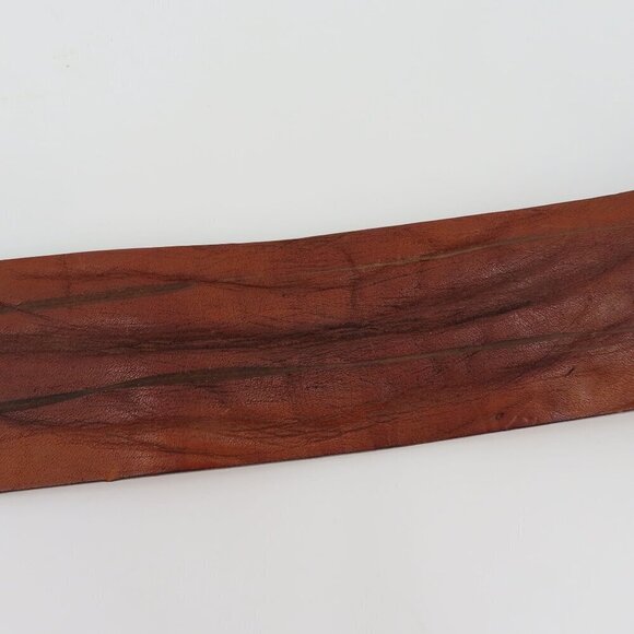 Just Cavalli Women 34 Brown Leather Wide Belt Boho Western Italy Roberto Cavalli - Picture 5 of 14